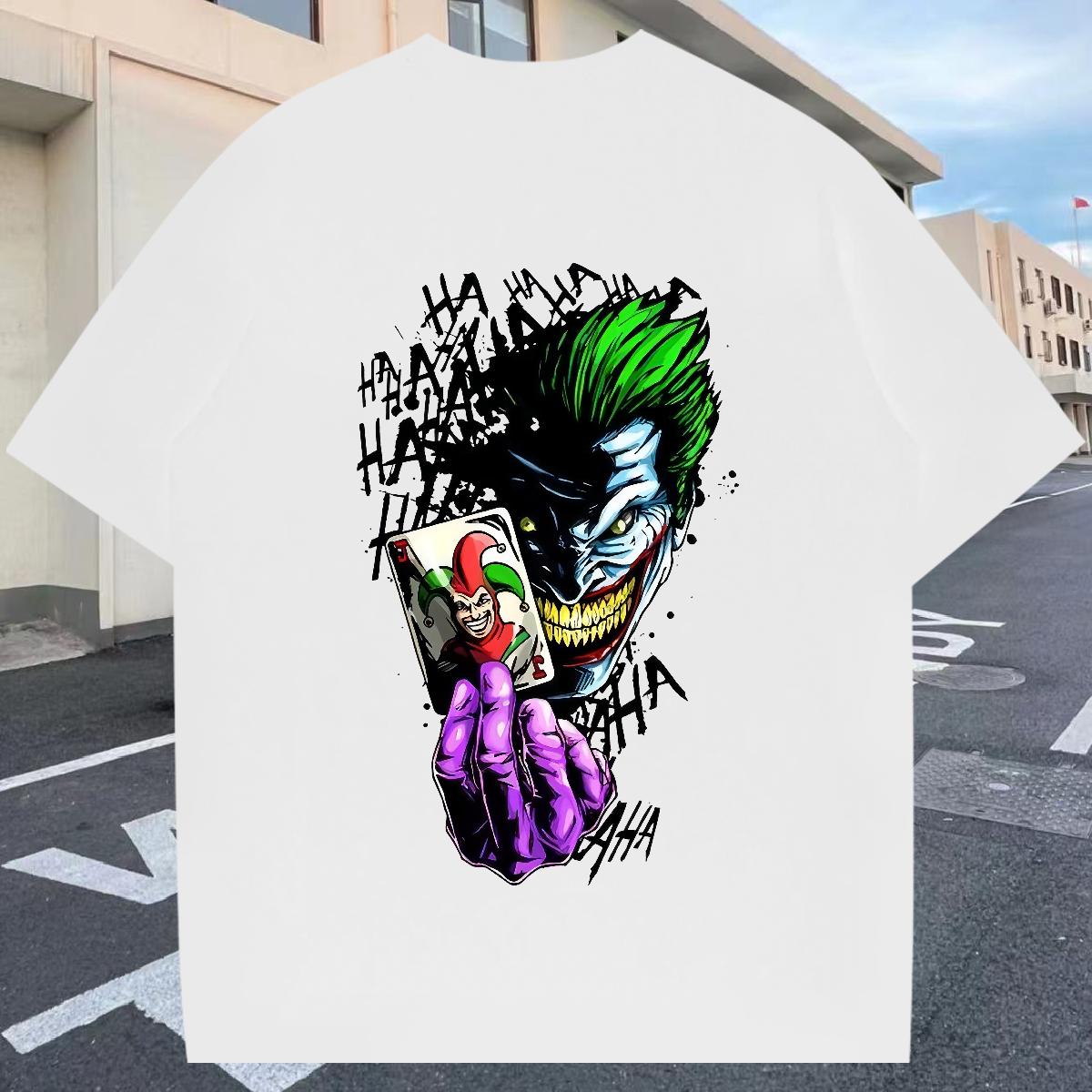 Customized T shirt Cartoon Print Casual Daily Wear Men Tops Tees Cotton O Neck Short Sleeves 5A Tops Shirt