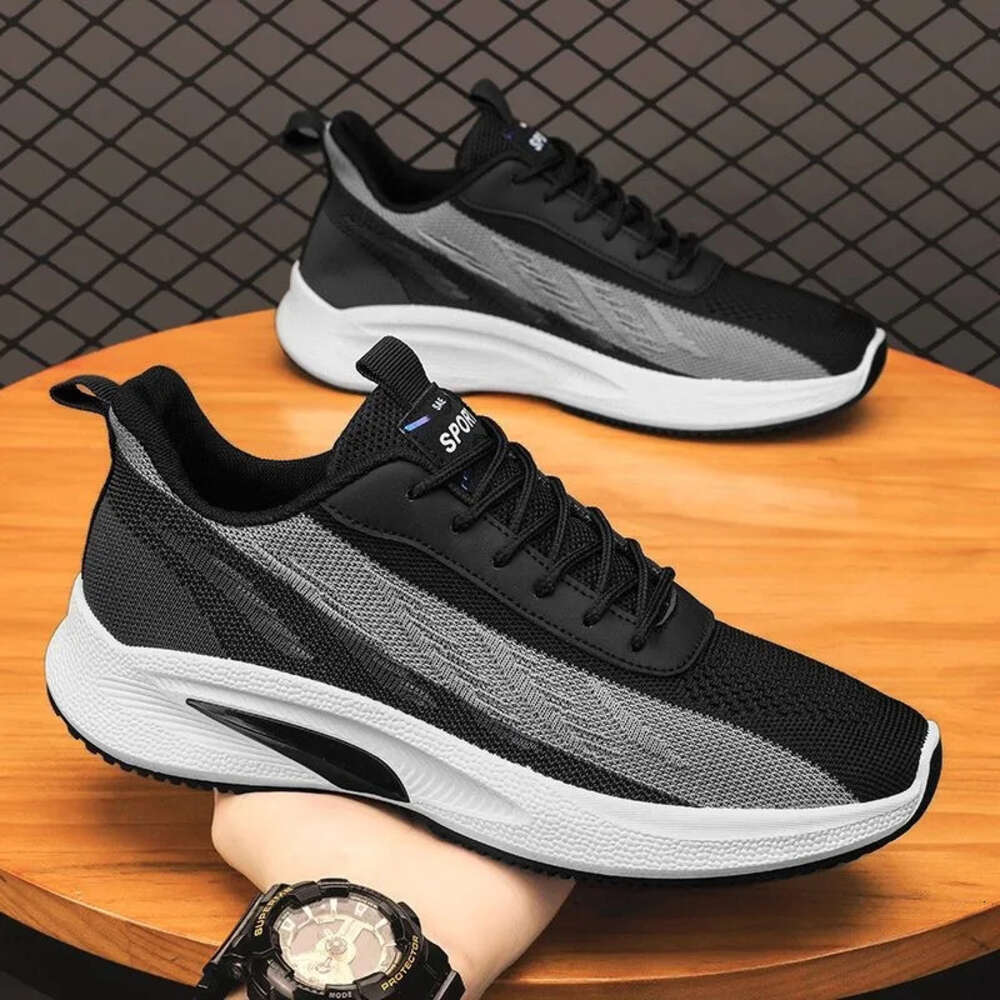 Men Casual Running Unisex Knit Breathable Sport Sneakers Women Athletic Non Slip Comfortable Leisure Tennis Shoes