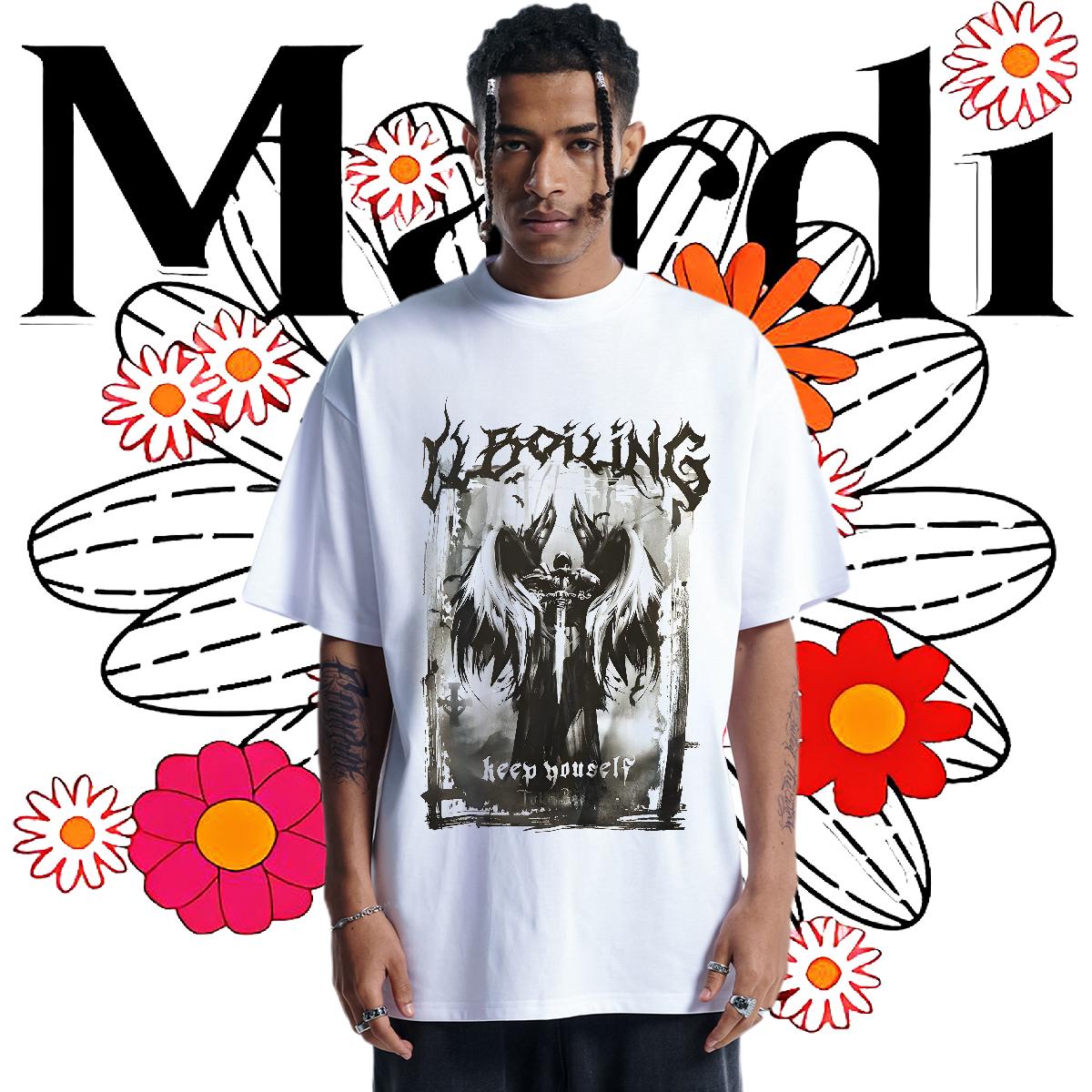 Loose Man T Shirts Outdoor Breathable Short Sleeve Tshirt for Man Woman Fashion Floral Print Tops Shirt