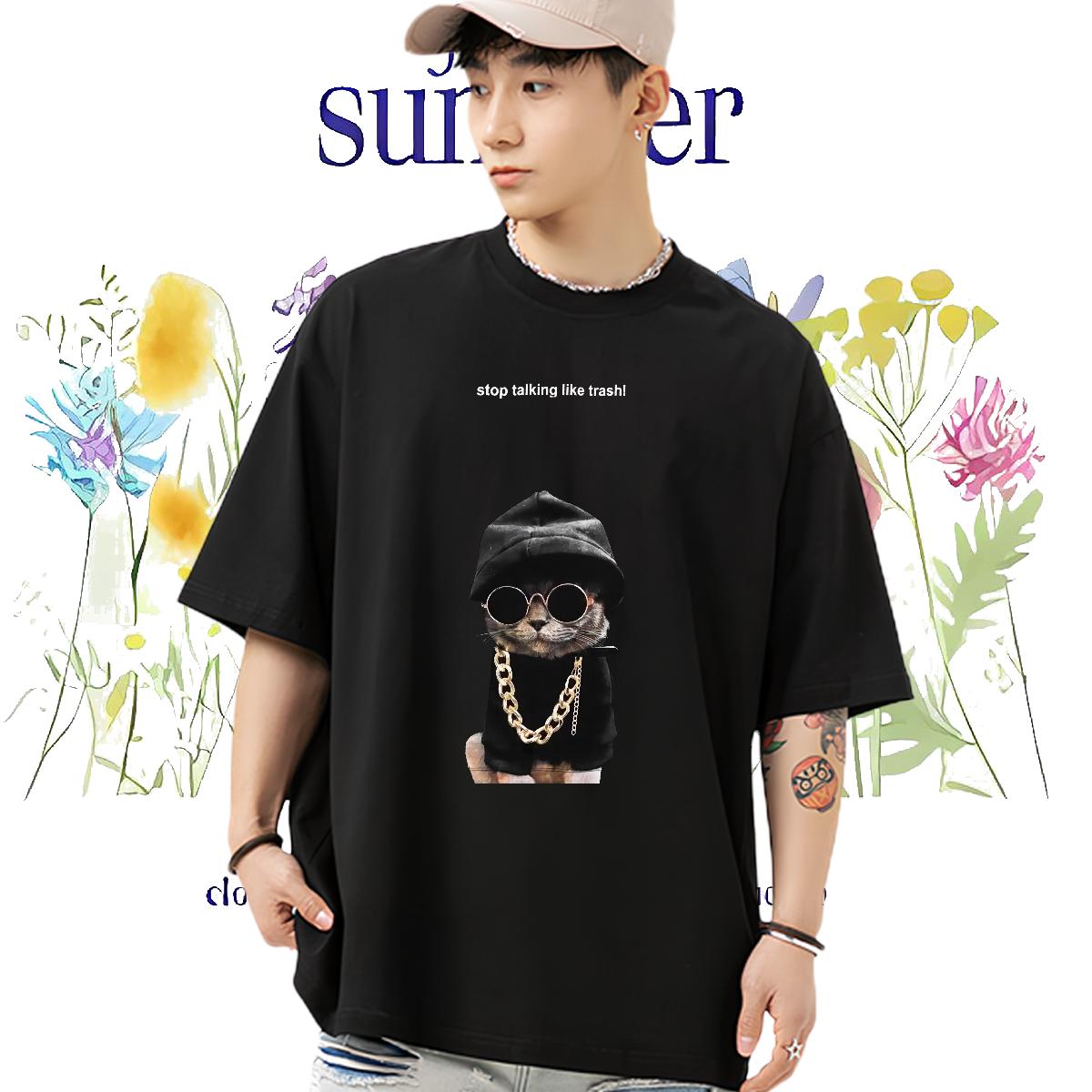 Customized Man T Shirts Breathable Short Sleeve Hip Hop Street Men Tees White Plus Size Unisex Tees
