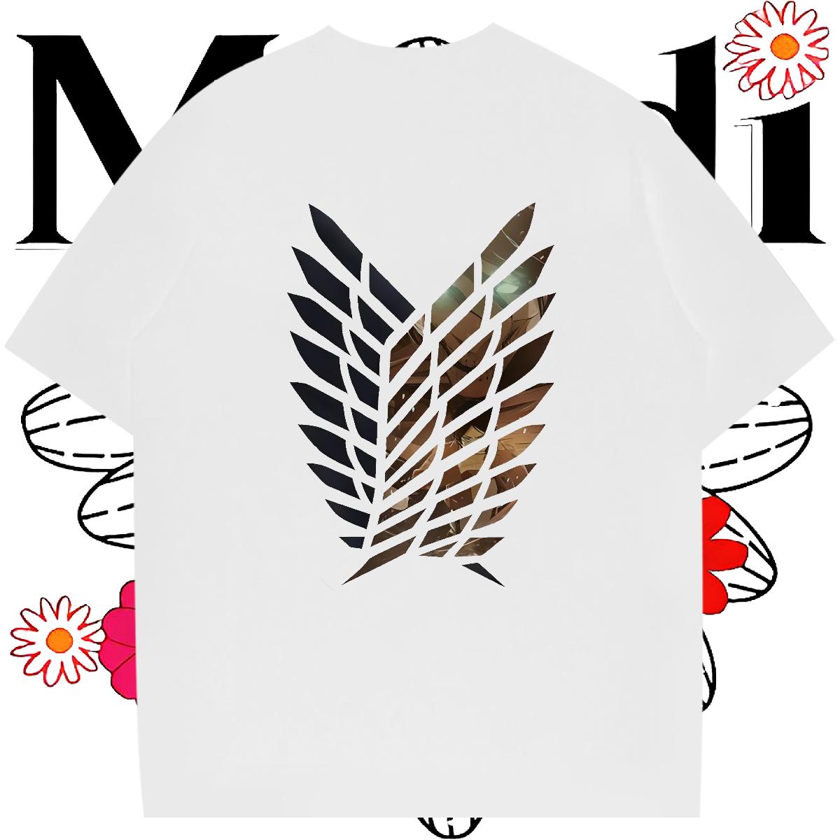 Fashion Casual T Shirt For Man Floral Print Hip Hop Street Tshirts Short Sleeve Cotton O-Neck Brand Top Tees