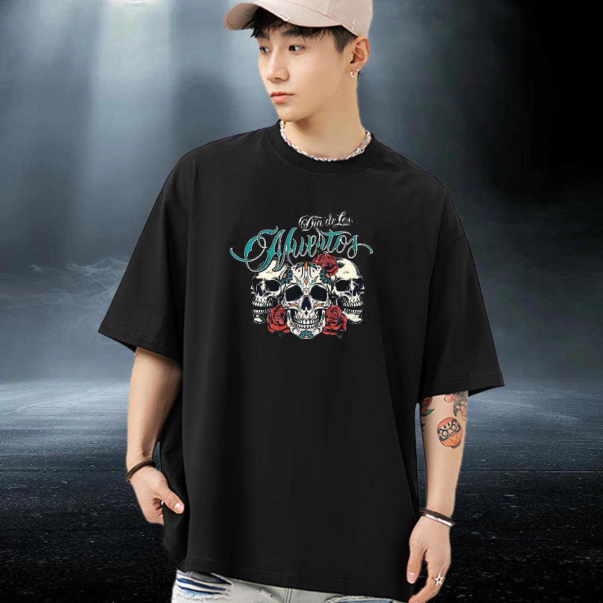Comfortable T-Shirts for Men Street Wear Breathable Crew Neck Cotton Men Tshirts DIY Customized White Plus Size Clothings