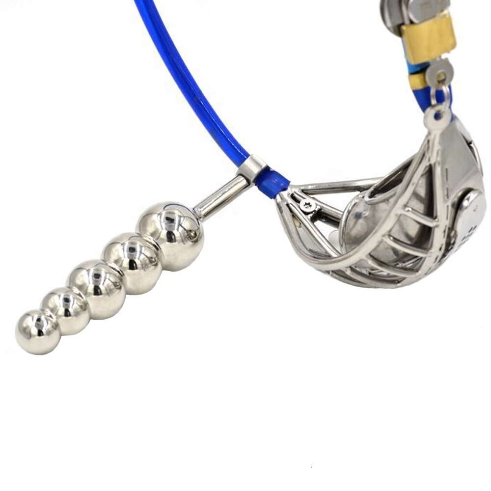 steel Stainless new chastity belt for men invisible penis cage sex specific removable anal plug