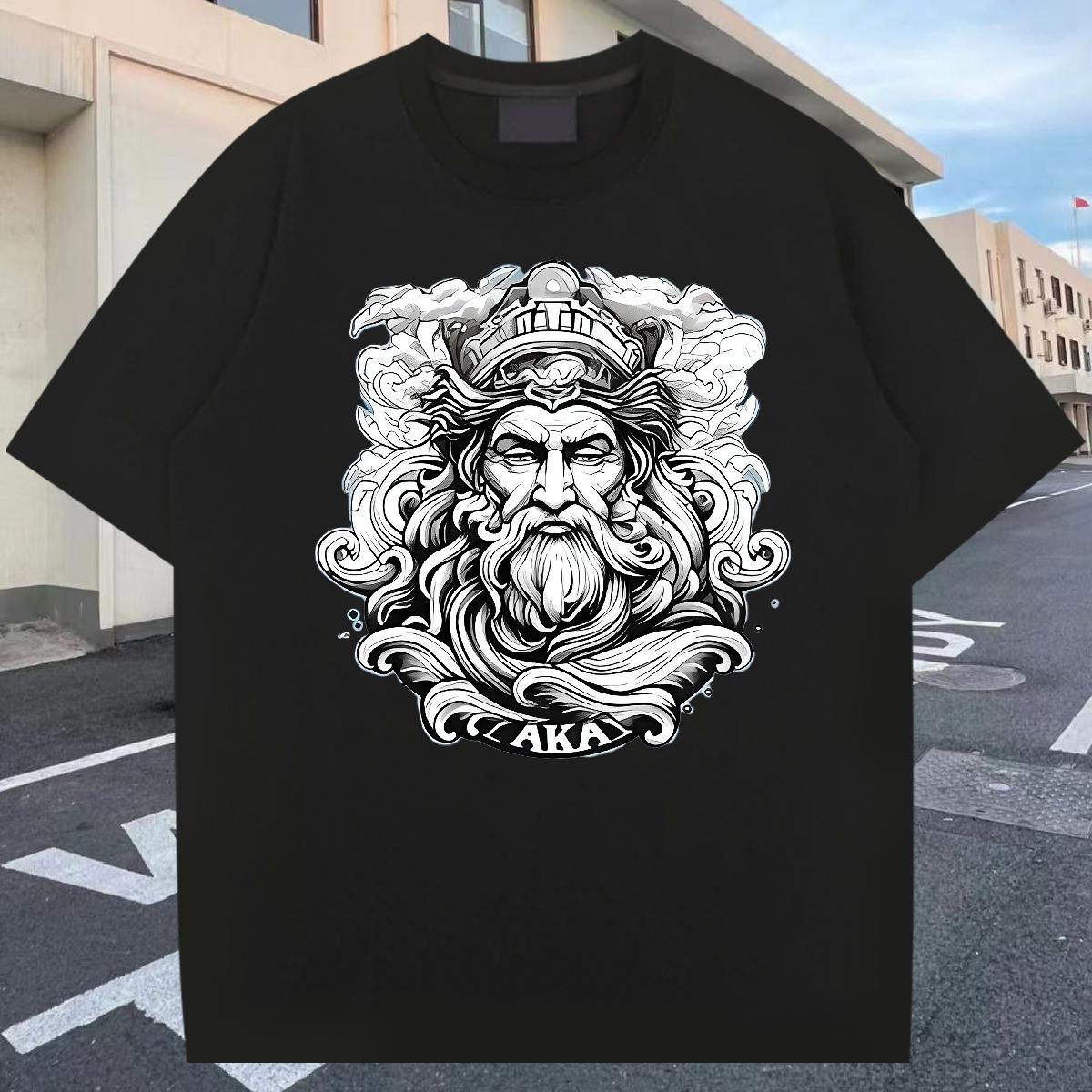 Classic Casual T shirt Floral Print Beach Men Tops Tees Cotton Breathable Short Sleeve Classic Polos