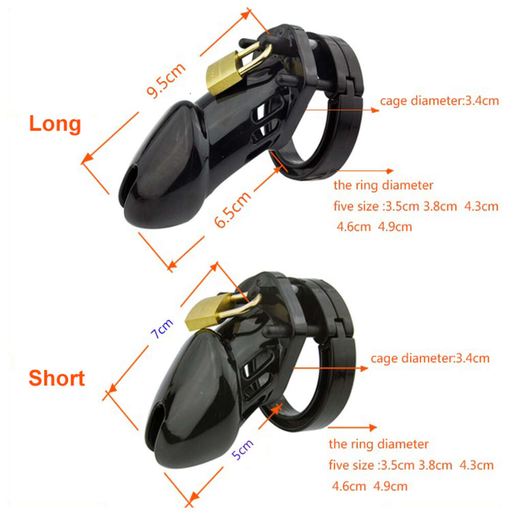 Plastic CB6000 Long Short Adjustable Male Chastity Tube Penis Cock Cage Device Dick lock BDSM Sex Toys For Men