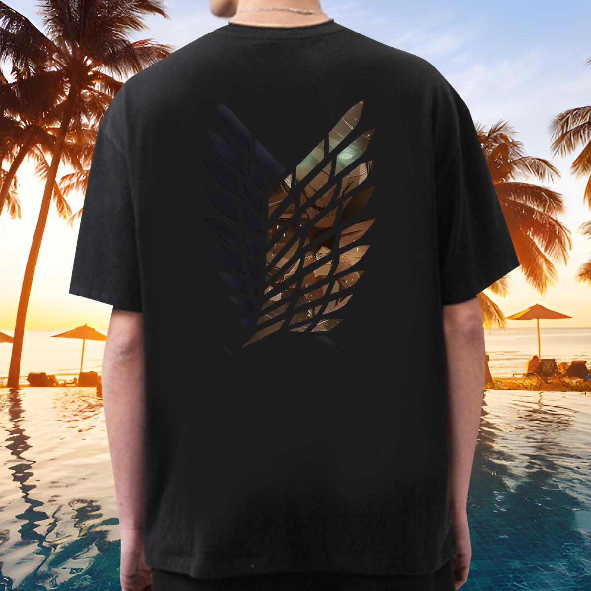 Fashion New T-Shirts for Men Custom Anime Outdoor Men Tees Breathable Crew Neck Cotton Loose Fit Top Tees