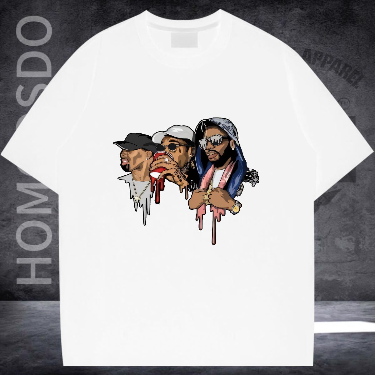 Cool T-Shirts Street Wear 180g Cotton Men Clothes T-Shirt Fashion New Cartoon Print Polos