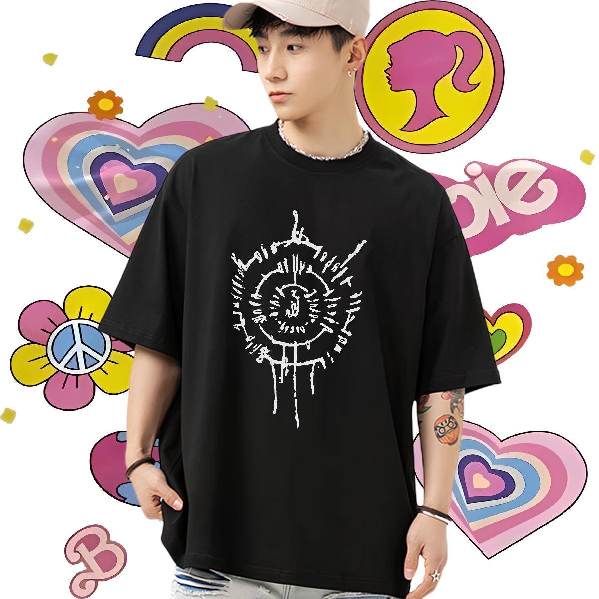 Cool Design T-Shirts Sports Casual Cotton O Neck Short Sleeves Men Tops Tees Stylist Anime Print Tops