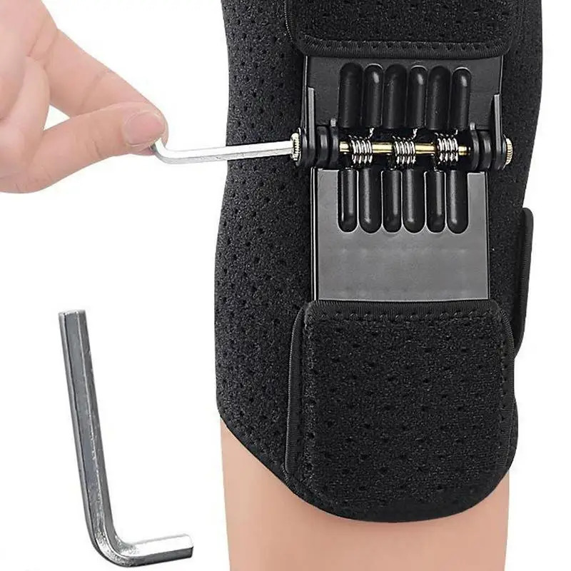 Joint Support Knee Pads Breathable Nonslip Lift Care Powerful Rebound Spring Force Booster Loaded Knees Brace 240522