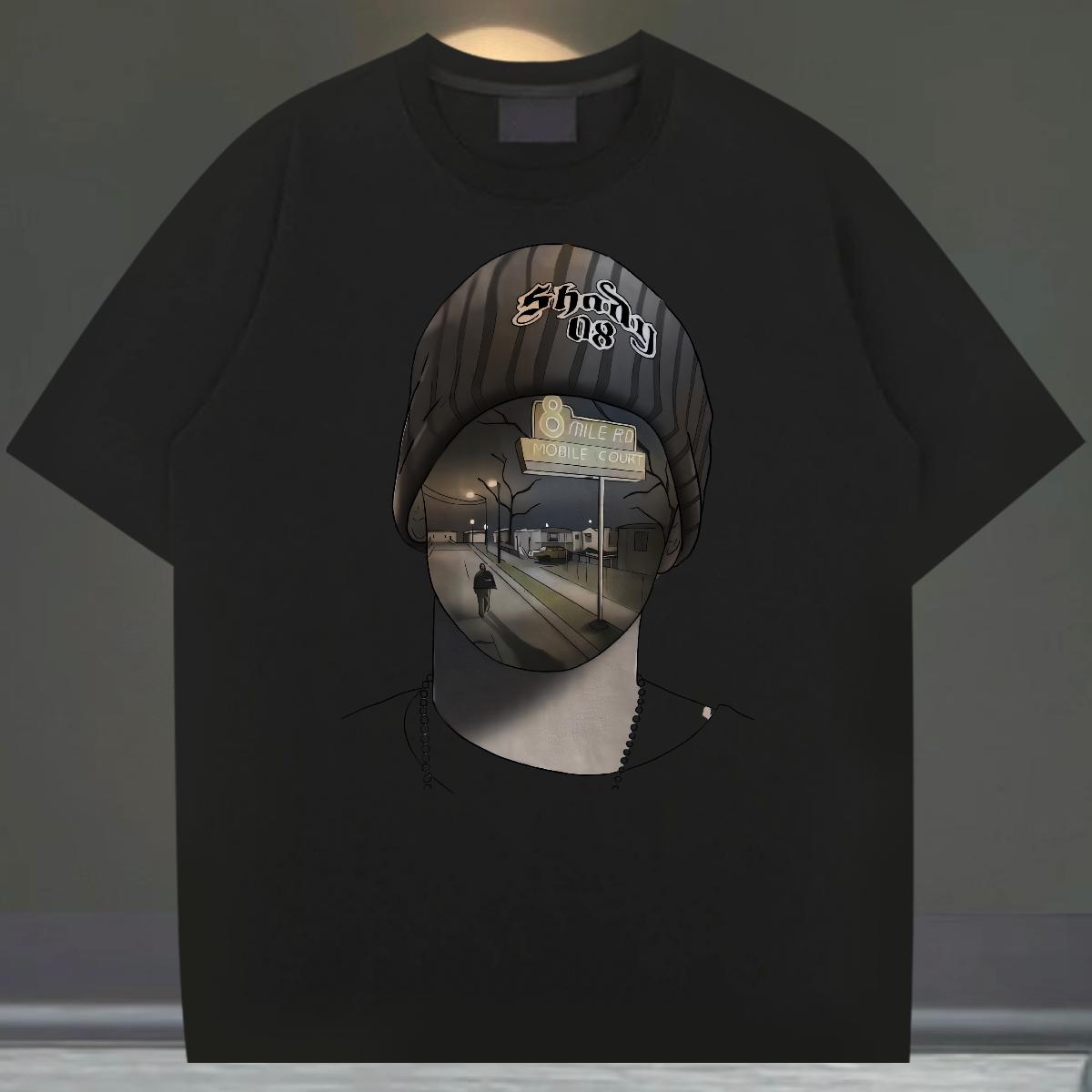 Comfortable Mens T Shirts High Street Hip Hop Breathable Crew Neck Men Clothes T-Shirt Designer Cartoon Printing S-3XL Tops
