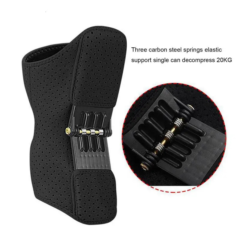 Joint Support Knee Pads Breathable Nonslip Lift Care Powerful Rebound Spring Force Booster Loaded Knees Brace 240522