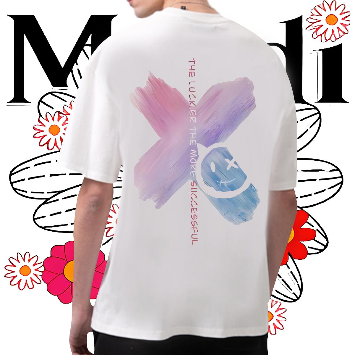 DIY T-Shirts for Men DIY Logo Men Tshirts Hip Hop Cotton Breathable Short Sleeve Brand Clothings