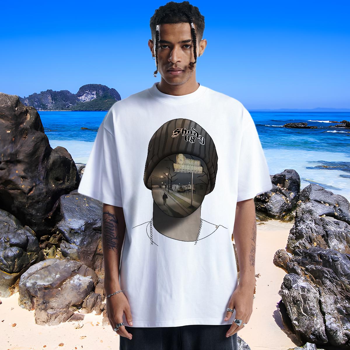 Designer T shirt Summer Casual 180g Cotton Tshirts 2024 New Cartoon Printing S-3XL Tops Tees