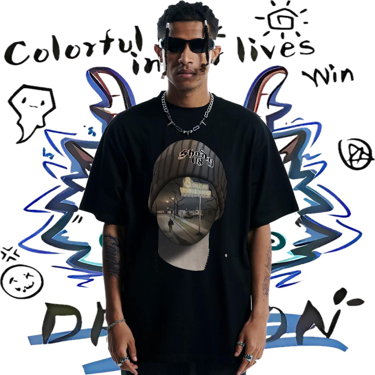 High Quality Mens T Shirts Beach Short sleeve Cotton Soft Mens Tshirts Designer Fashion Anime Print Top Tees