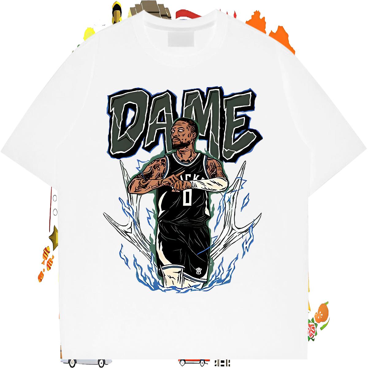 DIY Customized T-Shirts Anime Print Tshirts Casual Beach Cotton Breathable Short Sleeve Popular Tops Tees