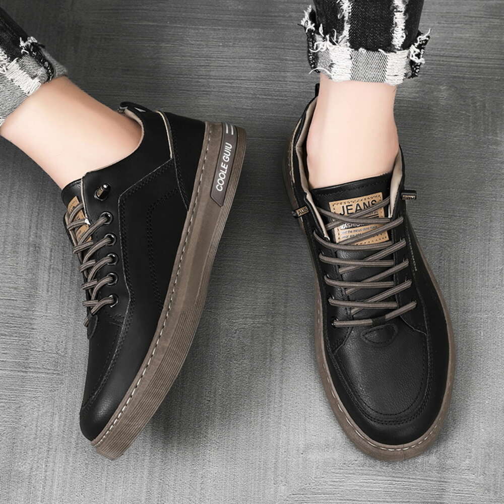 Ddmysports Men Spring Casual Breathable Black Sneakers Fashion Driving Walking Tennis Shoes For Male Skate Flats OUTDOOR