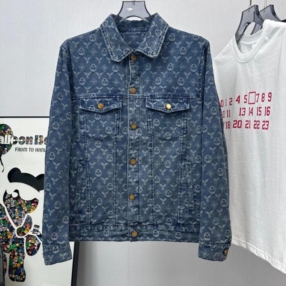 4XL luxury jackets for men jeans jacket designer blue brand denim Mens coat G5968