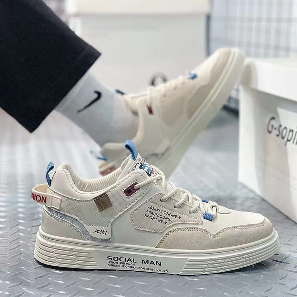 Ddmyoutdoor Mens Casual White Fashion Male Sneakers Flat Breathable Sports Running Shoes Pu Mascuo Outdoo Walking Atillas