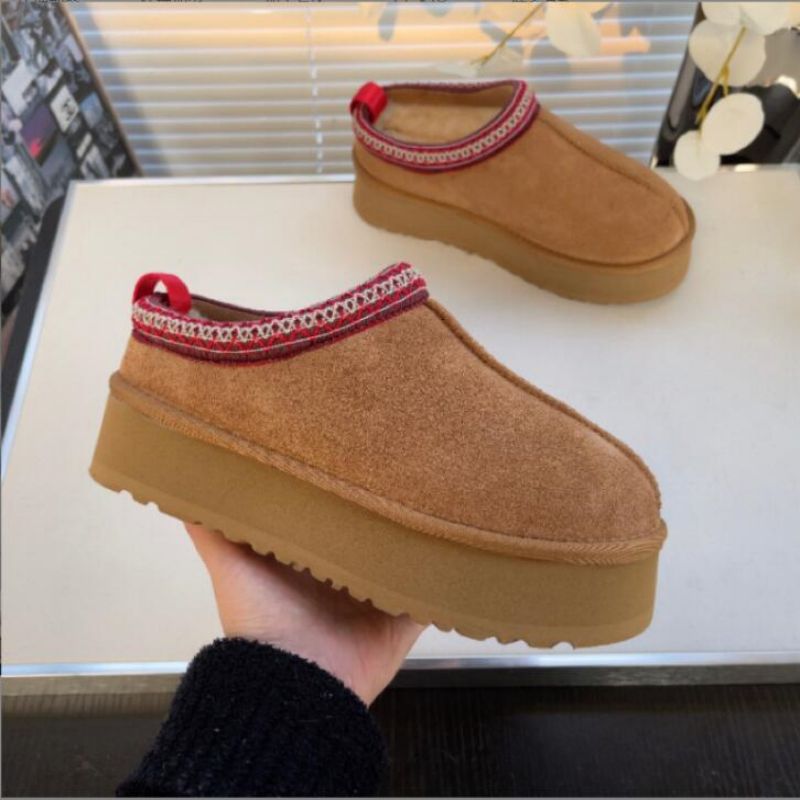 Designer Boots tasman slippers australiaLuxury Tazz slipper Men Women Snow Mini Ankle Short Duck Leather Winter Platform Boots Maroon Gray Black White Women boots