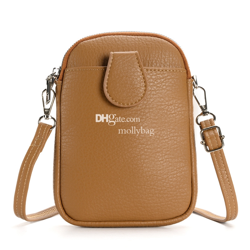 High quality women's designer phone practical crossbody bag cover suitable for wallet card cover Repo fashionable retro leather phone zipper
