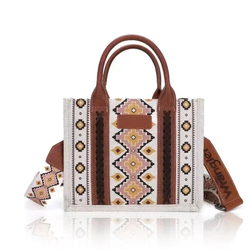 Women Handbags Western Wallet Female Shoulder Bohemian Aztec Bag Shopping Tote Large Capacity Travel 240520