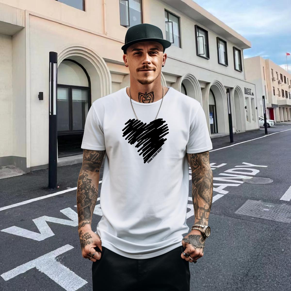Casual New T-Shirts for Men Custom Print Oversized Street Men Tees Cotton Breathable Short Sleeve Designer Tshirts
