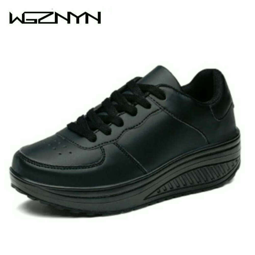 NEW Women Breathable Waterproof Wedges Platform Vulcanize Woman Sneakers Leather Casual Shoes Tenis Feminino W35