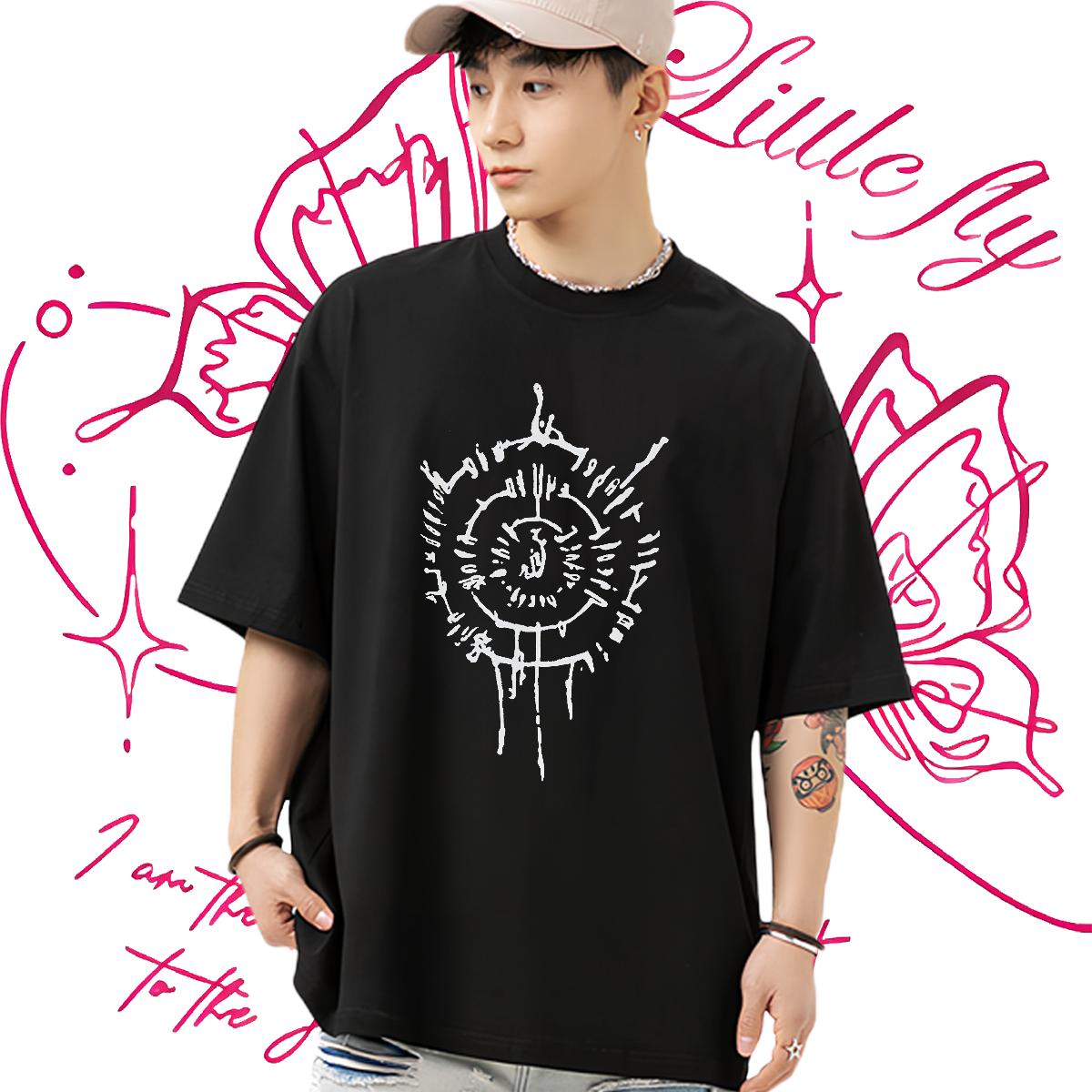 Popular T shirt Street wear Hip Hop Cotton Breathable Short Sleeve Men Clothes T-Shirt Fashion Designer DIY Printed Tshirts