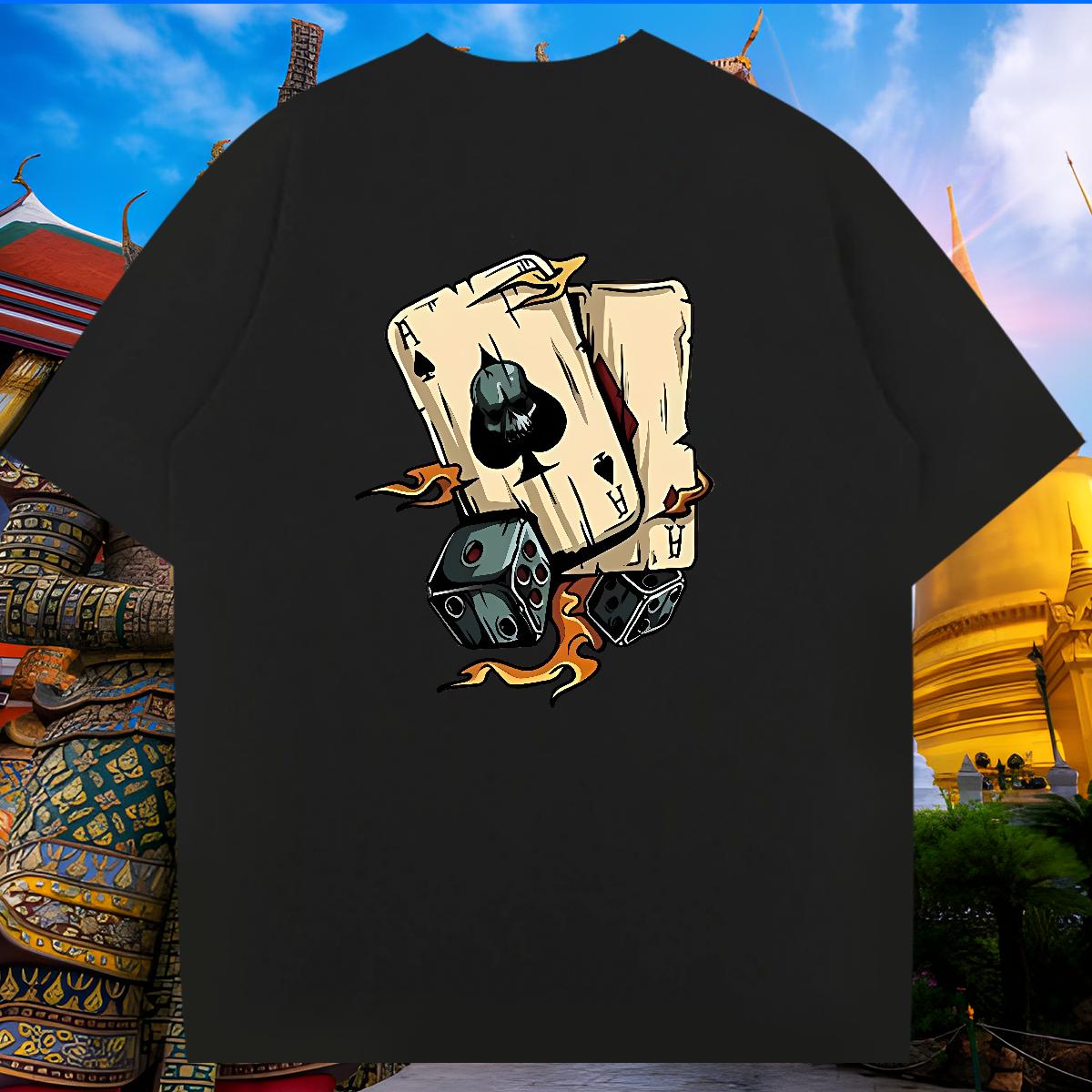 Casual New T Shirts Men Cartoon Print Men Clothes T-Shirt Summer Casual Short sleeve Cotton Soft 5A Wear