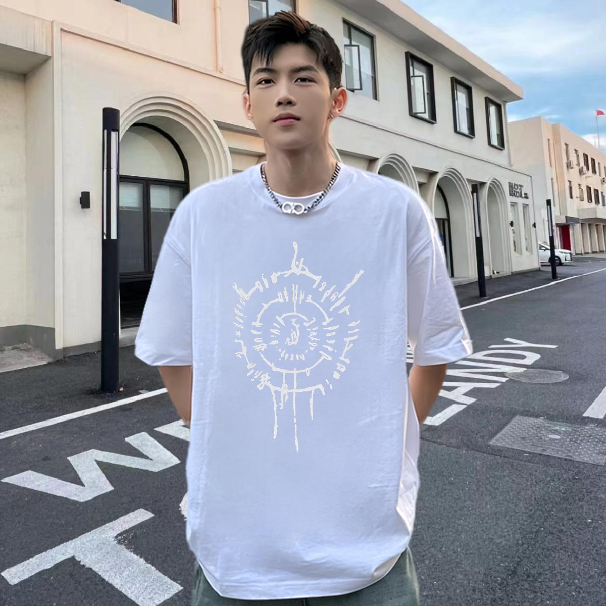 New Man T Shirts Custom Printed Tshirts Beach Breathable Crew Neck Cotton Soft Clothes