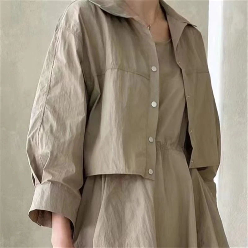 REALEFT Summer 2 Pieces Dress Suits Turndown Short Jacket and Solid Casual Tank Sets Outfits 2024 Spring 240529