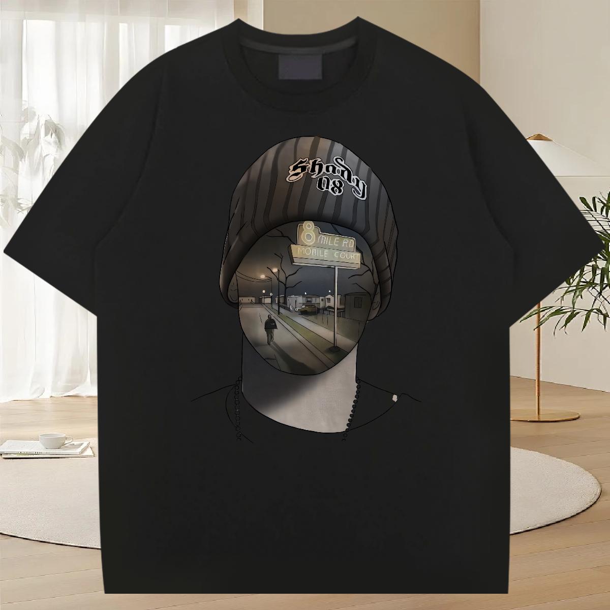 Cool T-Shirts for Men Hip Hop Street Breathable Short Sleeve Tshirts Wholesale Anime Print Clothings