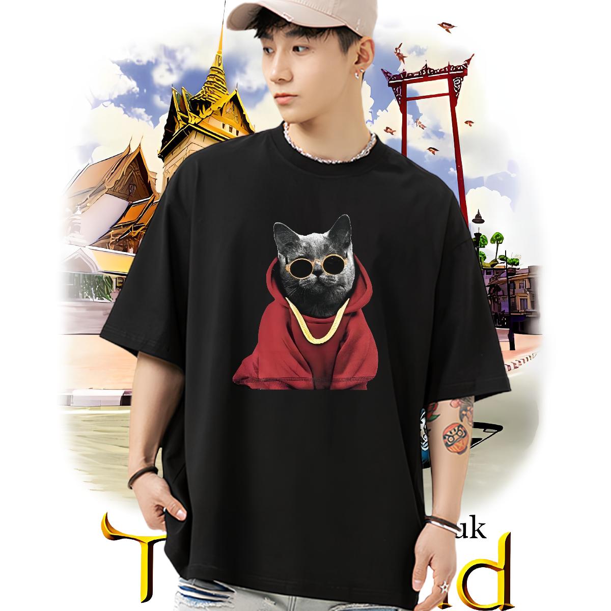 Classic Men T Shirts Casual Beach Short Sleeve Cotton O-Neck Men Tops Tees Fashion Design Floral Print Wear