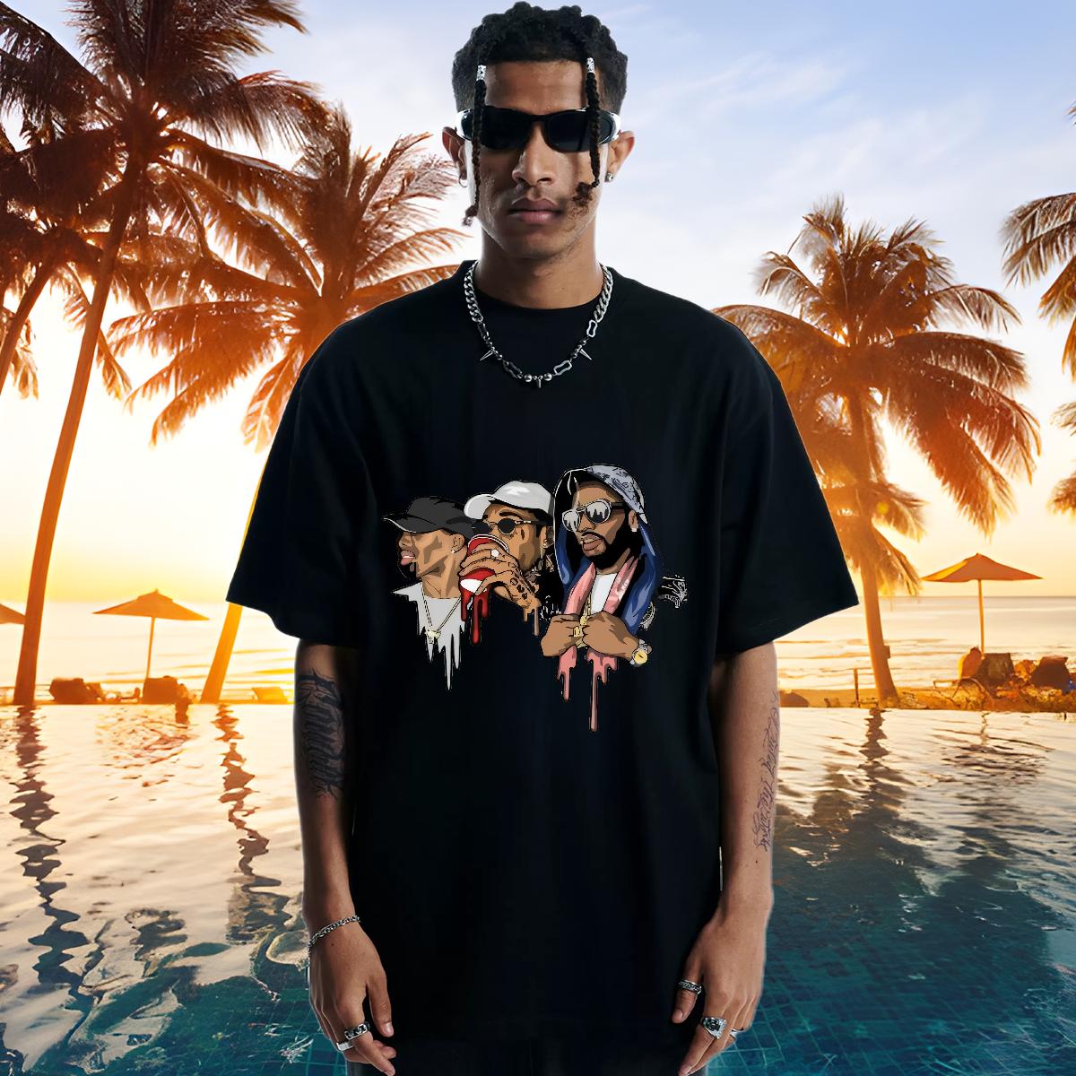 Classic Mens T Shirts Street Breathable Short Sleeve Men Clothes T-Shirt Classic Casual Oversized Tee Shirt
