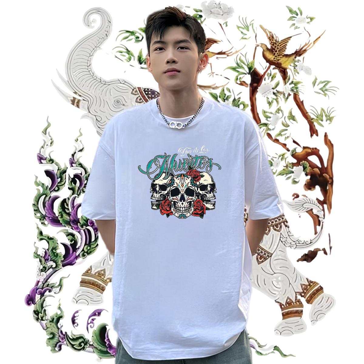 Brand Mens T Shirts Casual Breathable Crew Neck Cotton Men Clothes T-Shirt 2024 Summer Custom Print Oversized Tee Shirt