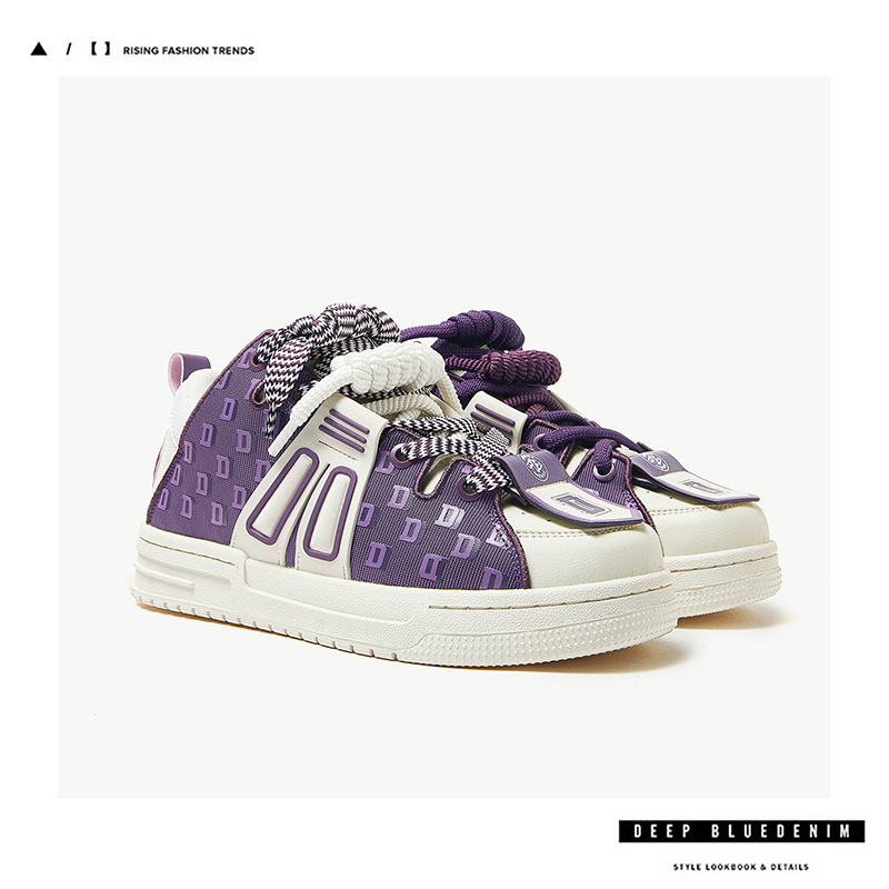 And Ddmysports Fashionable Versatile Casual Trendy Double Shoelaces Board Unisex Couple Bread Shoes Outdoor Shoes
