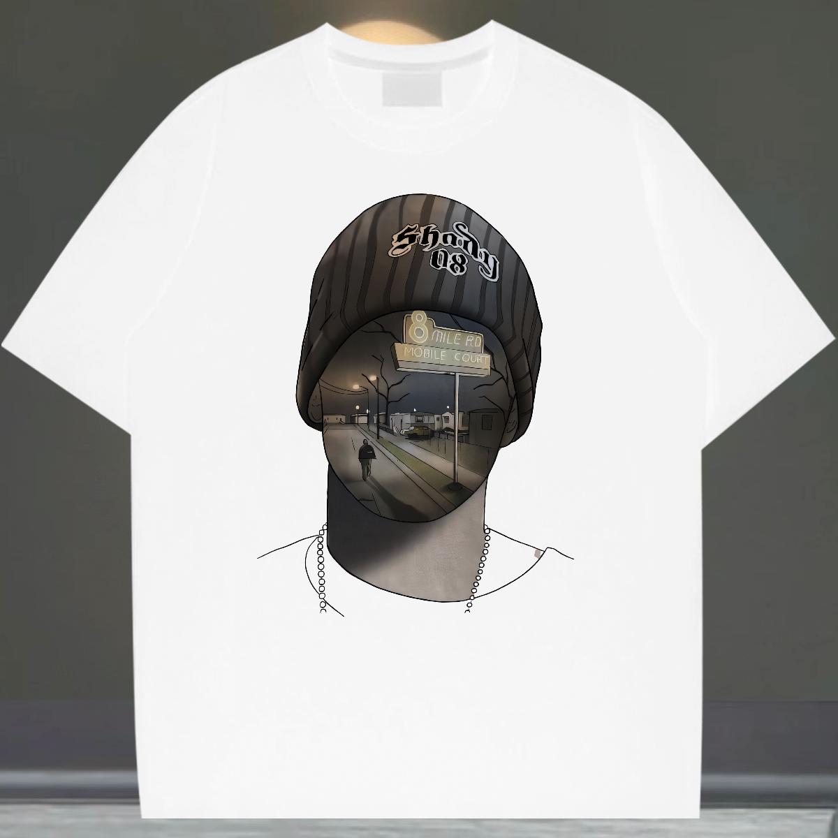 Comfortable Mens T Shirts High Street Hip Hop Breathable Crew Neck Men Clothes T-Shirt Designer Cartoon Printing S-3XL Tops