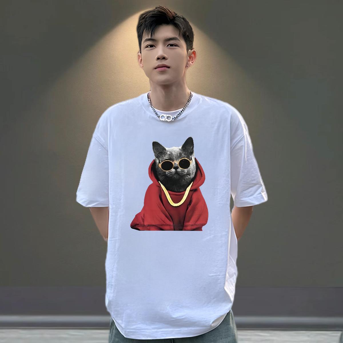 Cool Design Men T Shirts Hip Hop Crew Neck Cotton Men Tops Tees Stylist Oversized S-3XL Tops