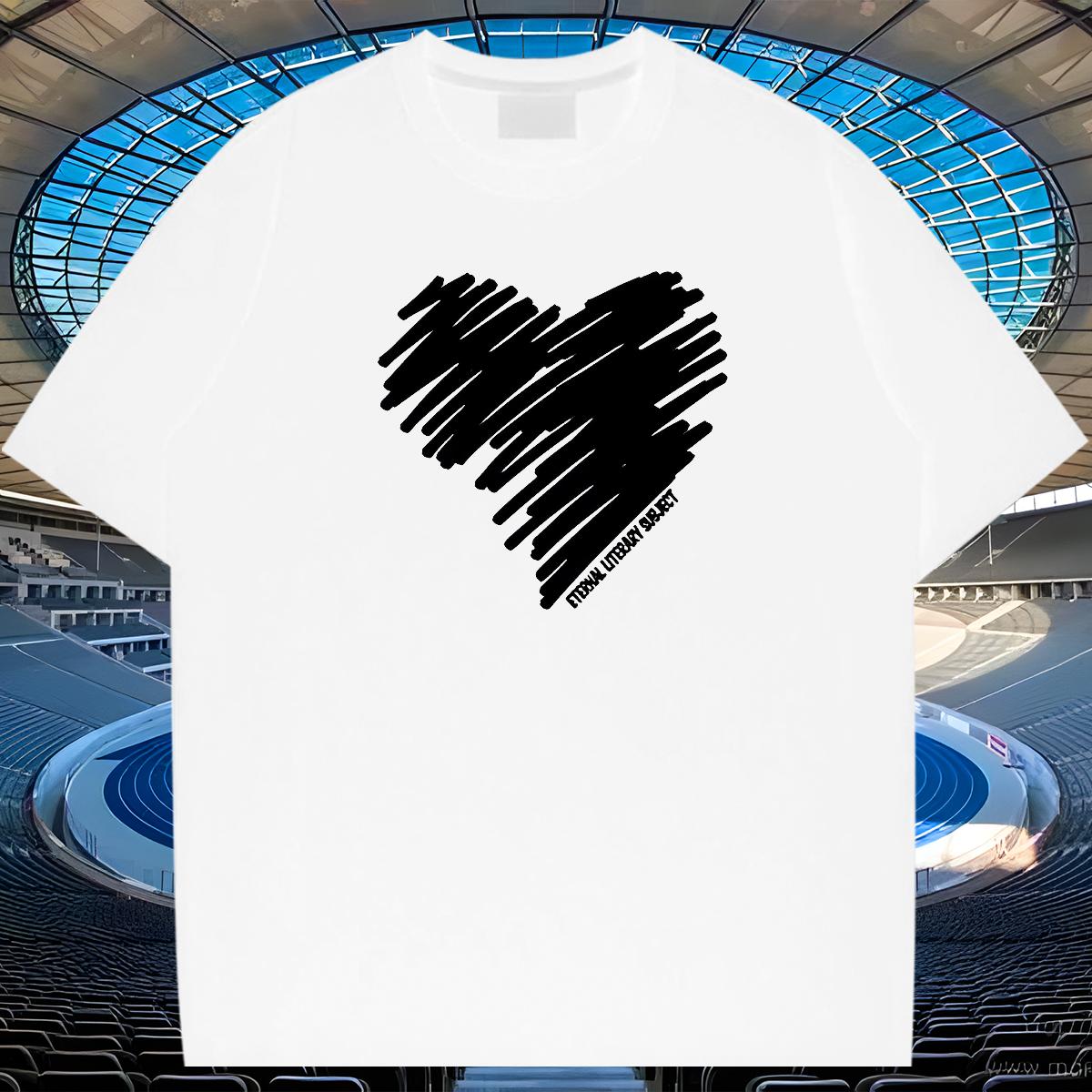 Wholesale T-Shirts for Men DIY Logo Sports Casual Couples T Shirts Round Neck Short Sleeve Loose Wear