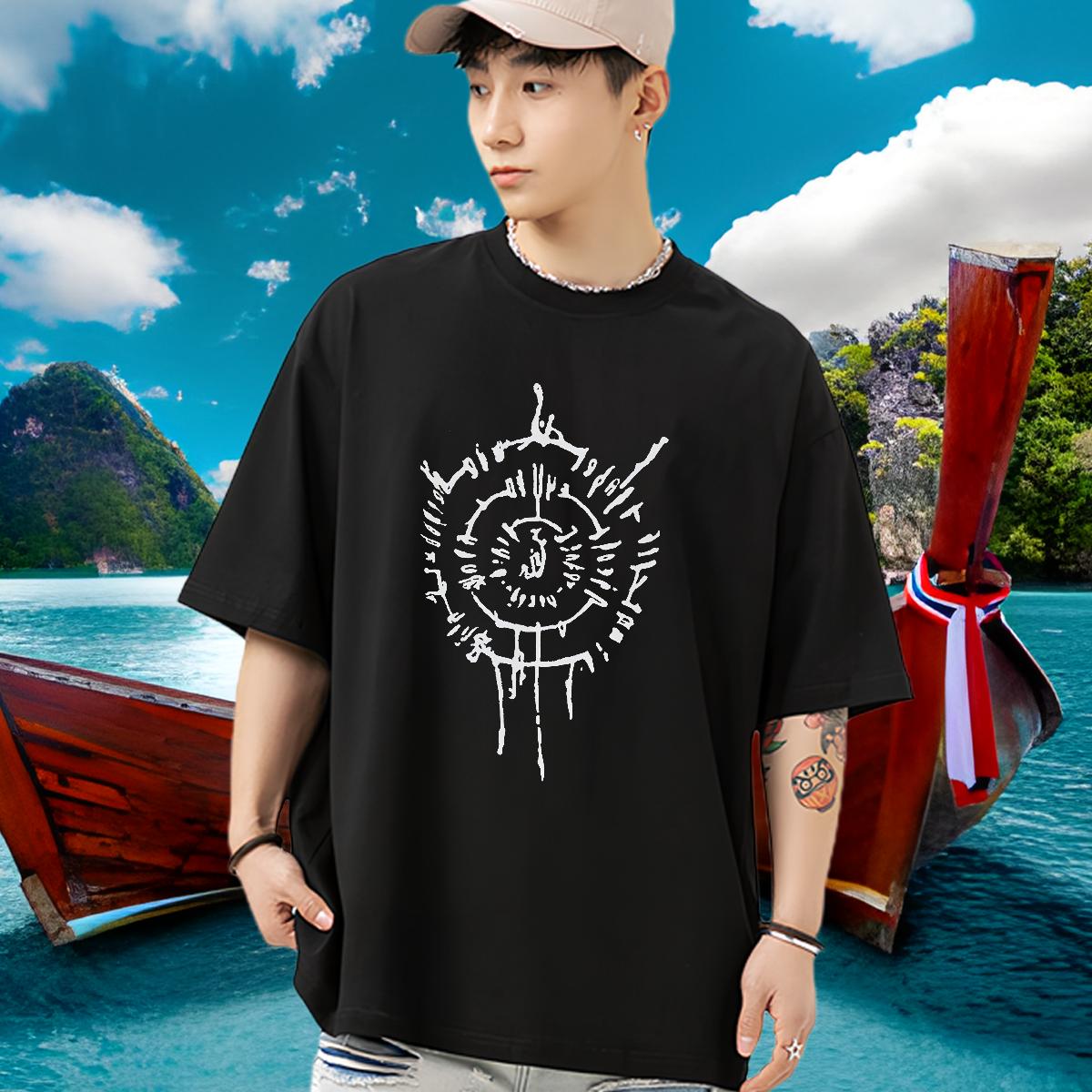 Cool Design T Shirt For Man Street wear Hip Hop 180g Cotton Mens Tshirts New Designer Custom Print Oversized Wear