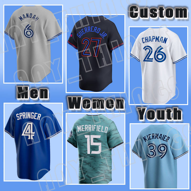 27 Vladimir Guerrero Jr Baseball Bo Bichette George Springer 2024 City Connect Jerseys Kirk Roberto Aloma Cavan Biggio Justin Turner Kevin Kiermaier Daulton Varsho