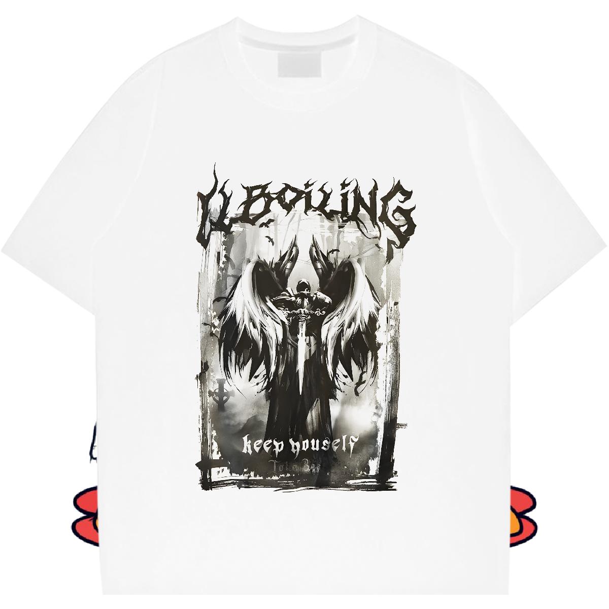 Classic T-Shirts Floral Print Tshirt for Man Woman Anime Printing Street Cotton Breathable Soft Cool Design Tshirts