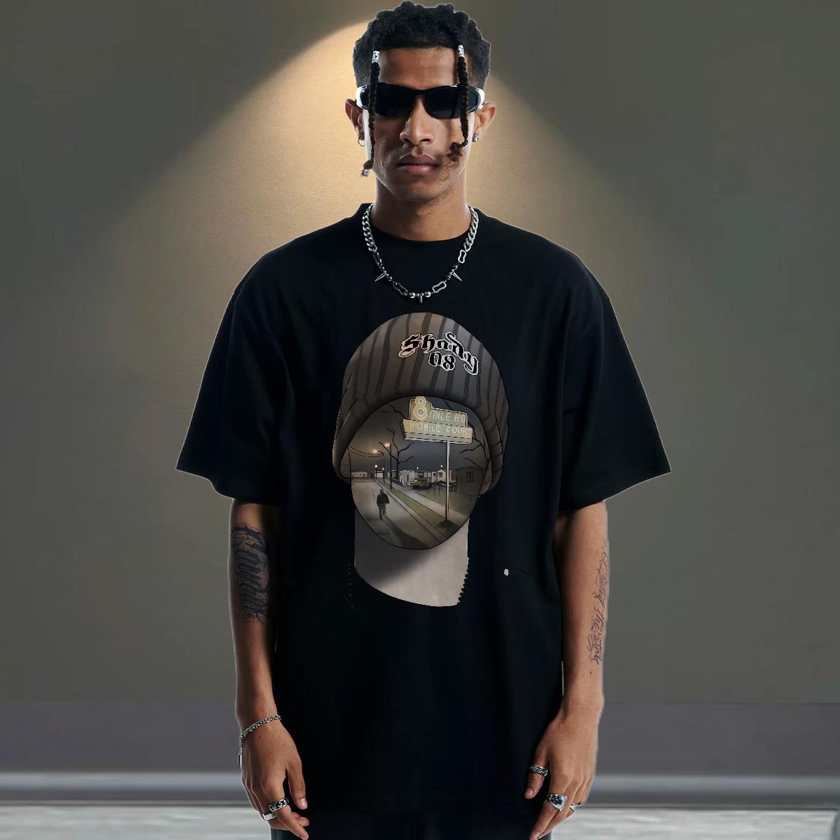 Comfortable Mens T Shirts High Street Hip Hop Breathable Crew Neck Men Clothes T-Shirt Designer Cartoon Printing S-3XL Tops