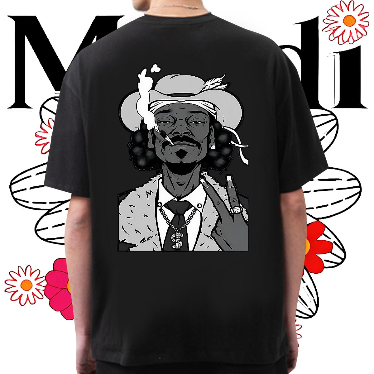 Cool Design T-Shirts Short Sleeve Cotton O-Neck Outdoor Men Tshirts Cartoon Print New Arrival Clothings