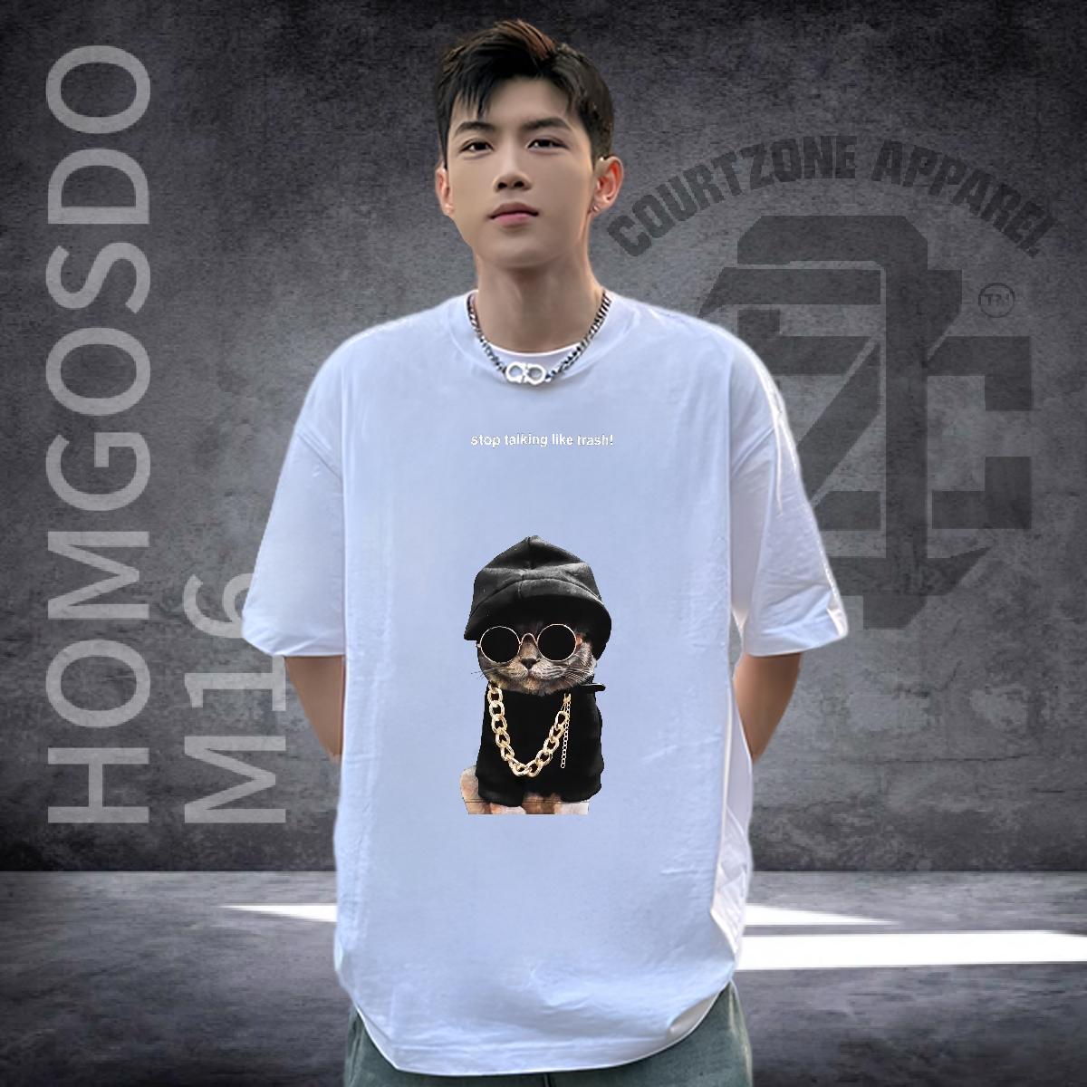 Cool Design T Shirt For Man High Street Hip Hop Breathable Short Sleeve Men Tees New Arrival Custom Printing Tees Shirts