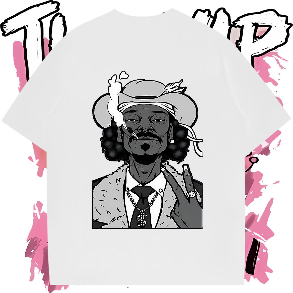 Popular T-Shirts for Men Cotton O Neck Short Sleeves Casual Beach Tshirts Cartoon Print 2024 New Polos