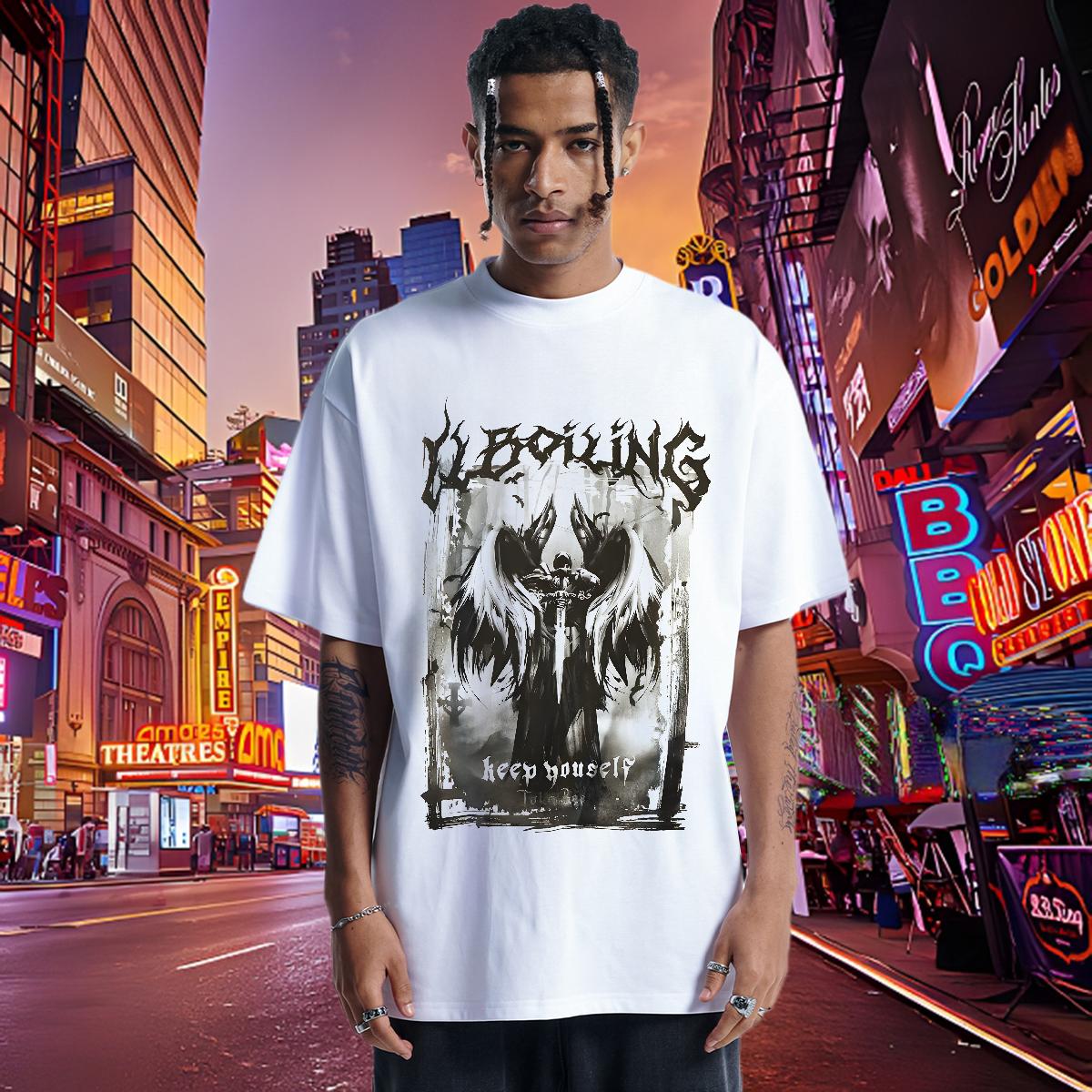 Wholesale Mens T Shirts Custom Couples T Shirts Street Breathable Crew Neck Comfortable Tees