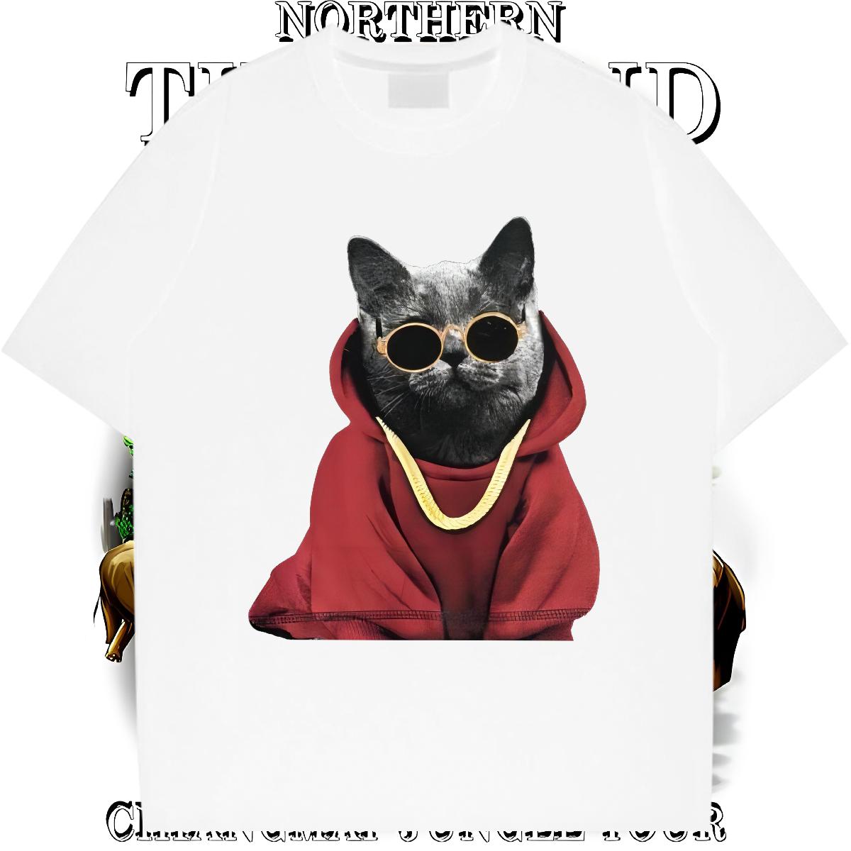 Loose Fit Man T Shirts Hip Hop Round Neck Short Sleeve Men Clothes T-Shirt Classic DIY Tees