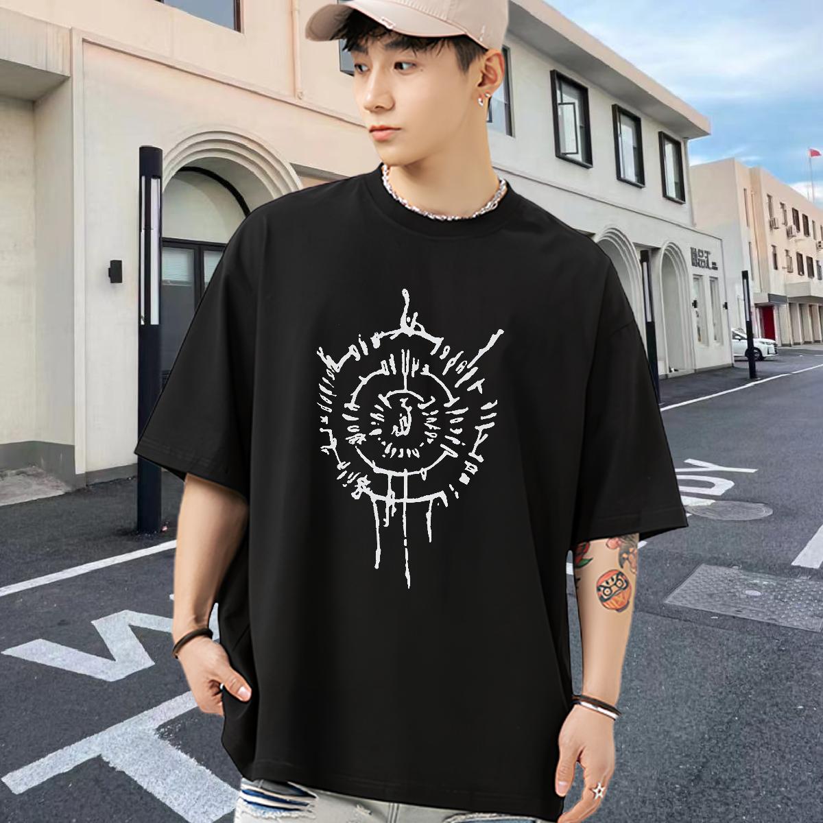 New Man T Shirts Custom Printed Tshirts Beach Breathable Crew Neck Cotton Soft Clothes