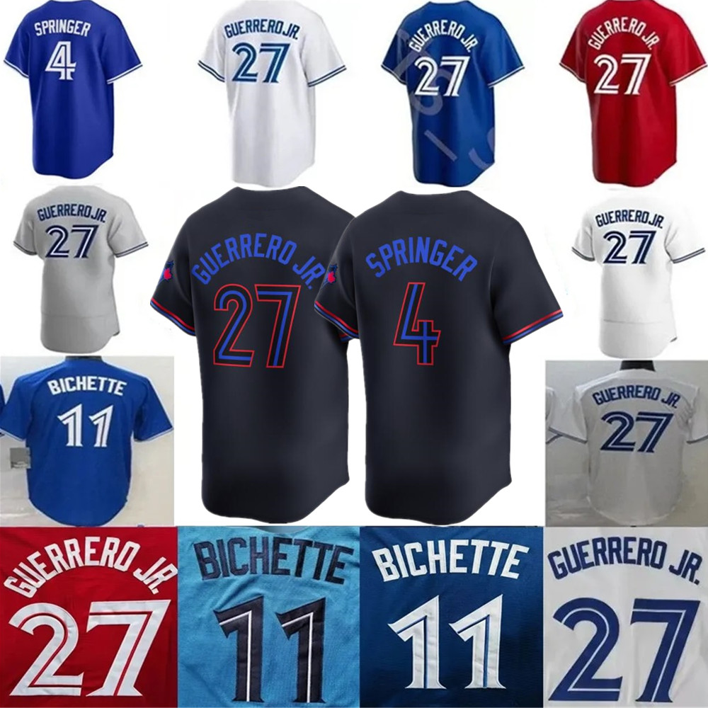 2024 Custom S-4XL 2024 City Connect Bo Bichette Jersey Vladimir Guerrero Jr. 30 Kirk 4 Springer 8 Biggio Yamaguchi 6 Manoah Ryu Custom S-4XL Baseball jerseys
